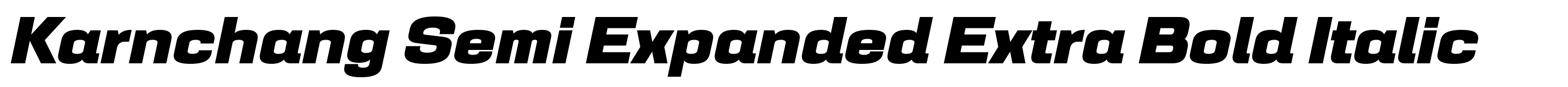 Karnchang Semi Expanded Extra Bold Italic